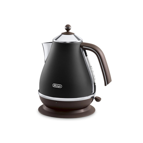 Чайник электрический DeLonghi KBOV 2001.BK, 2000Вт, черный и коричневый