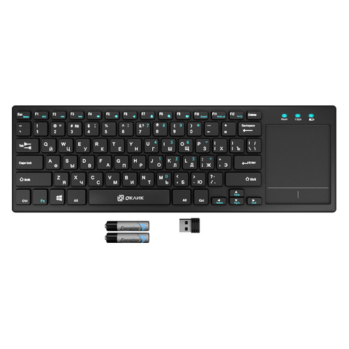 Клавиатура Oklick 830ST, USB, Радиоканал, черный [1011937]