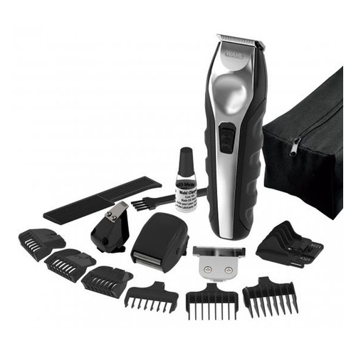 Машинка для стрижки WAHL Ergonomic Total Grooming Kit черный/серебристый [9888-1216]