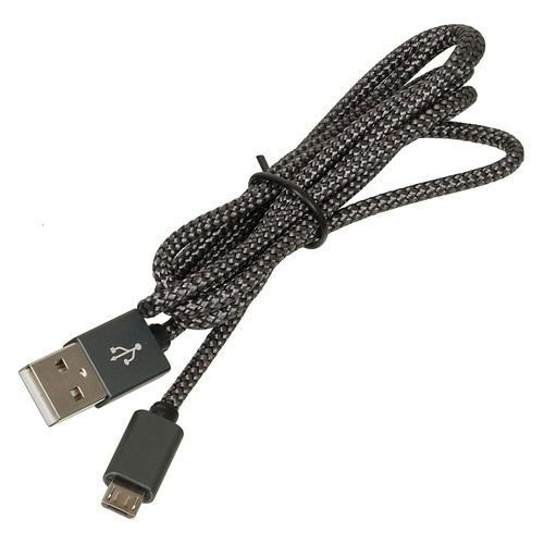 Кабель Ginzzu GC-558UD, micro USB (m) - USB (m), 1м, 2.4A, черный