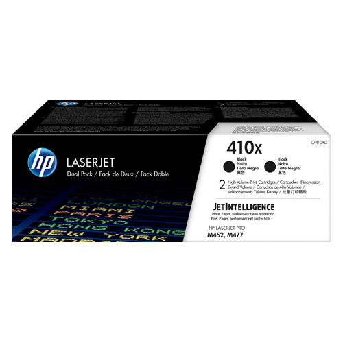 Картридж (двойная упаковка) HP 410X, черный / CF410XD