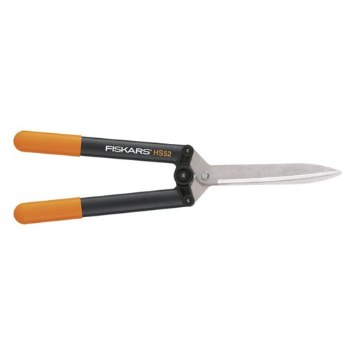 Ножницы для живой изгороди Fiskars PowerLever HS52 черный/оранжевый (1001564)