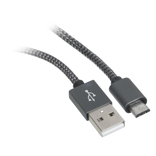 Кабель Ginzzu GC-151B, micro USB (m) - USB (m), 0.25м, 2.4A, черный