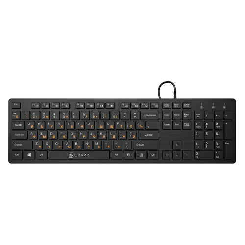 Клавиатура Oklick 520M2U, USB, черный + черный [1061587]