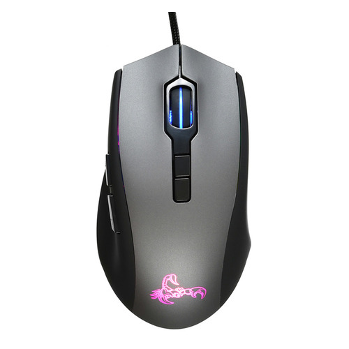 Мышь Oklick 985G SCORPION, игровая, оптическая, проводная, USB, черный и серебристый [1061994]