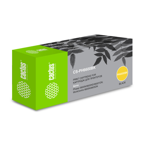 Картридж Cactus 106R02236, черный / CS-PH6600BK