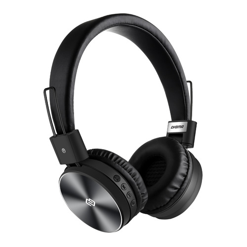 Гарнитура Digma BT-12, Bluetooth, накладные, черный [bt-12b]