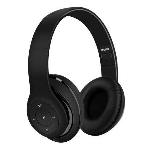 Гарнитура Digma BT-14, Bluetooth, накладные, черный [bt-14b]