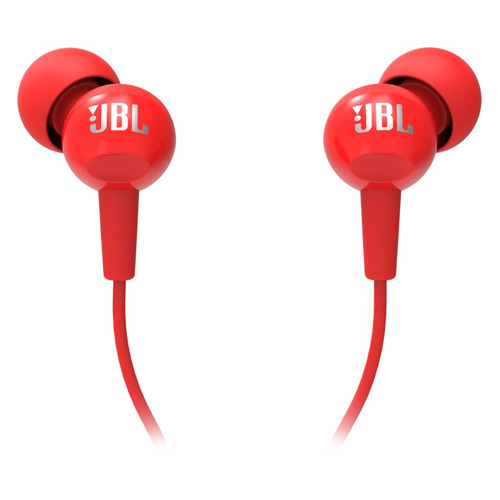 Гарнитура JBL C100SI, 3.5 мм, вкладыши, красный [jblc100siured]