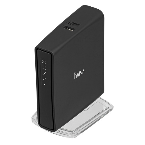 Wi-Fi роутер MIKROTIK hAP ac2, AC1200, черный [rbd52g-5hacd2hnd-tc]