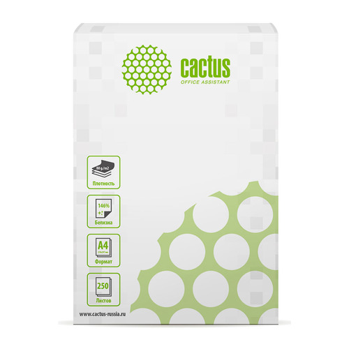 Бумага Cactus CS-OP-A480250, A4, 80г/м2, 250л, общего назначения(офисная), белый