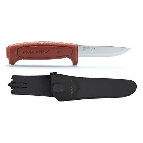 Нож MORAKNIV Basic 511, разделочный, 91мм, заточка прямая, стальной, бордовый [12147]