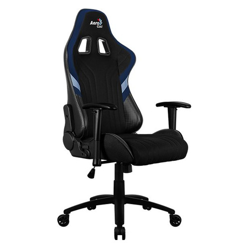 Кресло игровое Aerocool AERO 1 Alpha Black Blue, на колесиках, ткань дышащая, черный/синий [acgc-2017101.b1]