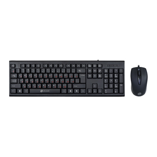 Комплект (клавиатура+мышь) Oklick 630M, USB, проводной, черный [1091260]