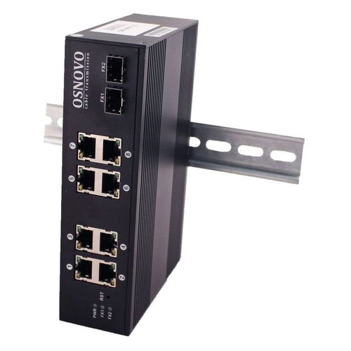 Коммутатор Osnovo SW-60802/IC 8x100Mb 2SFP 8PoE 200W неуправляемый