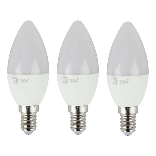 Упаковка ламп LED Эра E14, свеча, 9Вт, 2700К, белый теплый, B35-9w-827-E14, 3 шт. [б0038518]