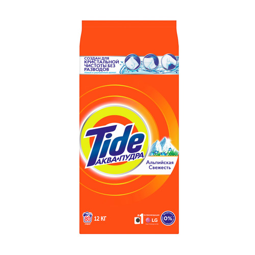 Стиральный порошок TIDE Альпийская Свежесть, автомат, 12кг, белое белье