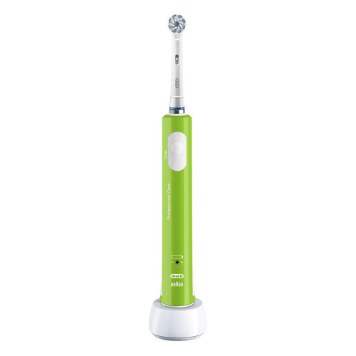 Электрическая зубная щетка Oral-B Junior, цвет: зеленый и белый