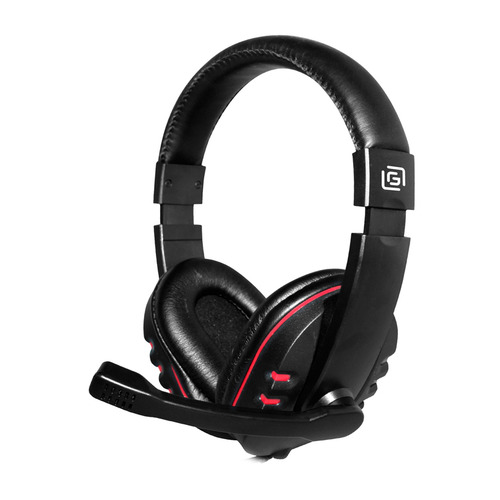 Гарнитура игровая Oklick HS-L380G ABADDON, для компьютера, мониторные, черный / красный [1100404]
