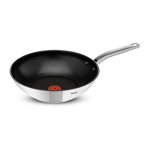 Сковорода ВОК (WOK) Tefal Intuition A7031904, 28см, без крышки, серебристый [2100102486]