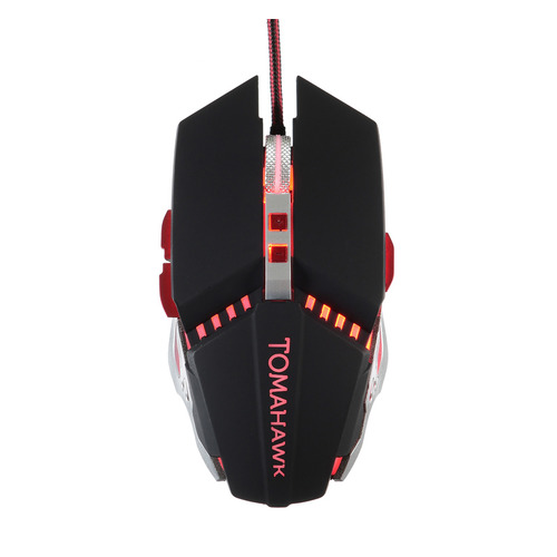 Мышь Oklick 999G TOMAHAWK, игровая, оптическая, проводная, USB, черный и серебристый [1102293]