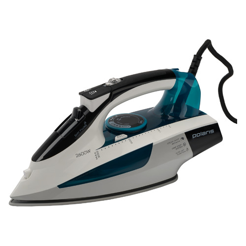 Утюг Polaris PIR 2695AK, 2600Вт, белый/ бирюзовый
