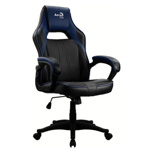 Кресло игровое Aerocool AС40C AIR, на колесиках, полиуретан, черный/синий [aс40c black blue]
