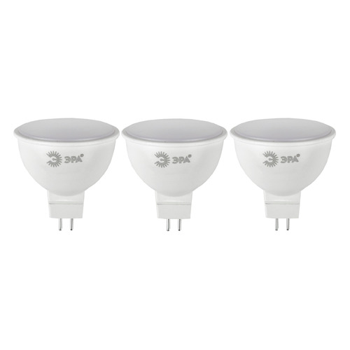 Упаковка ламп LED Эра GU5.3, спот, 10Вт, 4000К, белый нейтральный, MR16-10W-840-GU5.3, 3 шт. [б0032996]