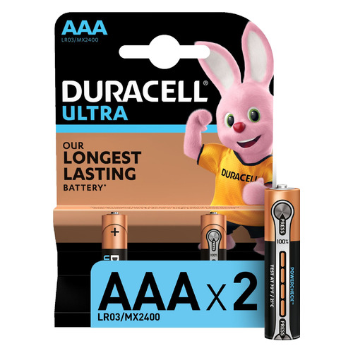 AAA Батарейка Duracell Ultra LR03-2BL MX2400, 2 шт