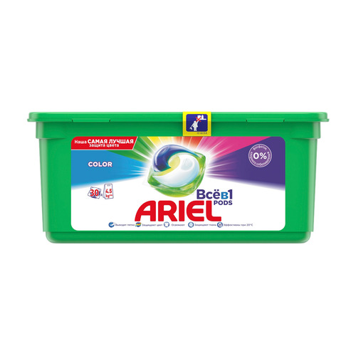 Капсулы для стирки ARIEL Color Всё в 1, 30шт, цветное белье