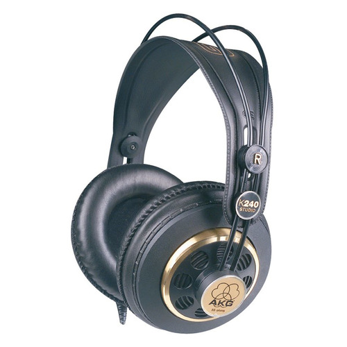 Наушники AKG K240 Studio, 3.5 мм/6.3 мм, мониторные, черный/золотистый [2058x00130]