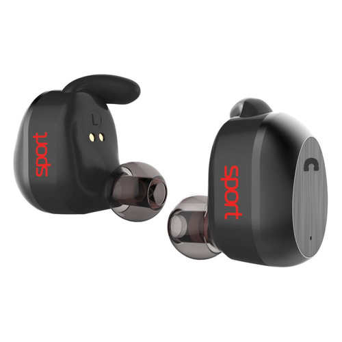 Гарнитура ELARI NanoPods Sport, Bluetooth, вкладыши, черный [nps-2sblk]