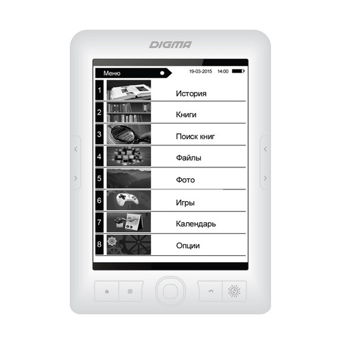 Электронная книга Digma R63W, 6", белый