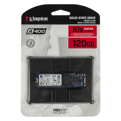 SSD накопитель Kingston A400 SA400M8/120G 120ГБ, M.2 2280, SATA III