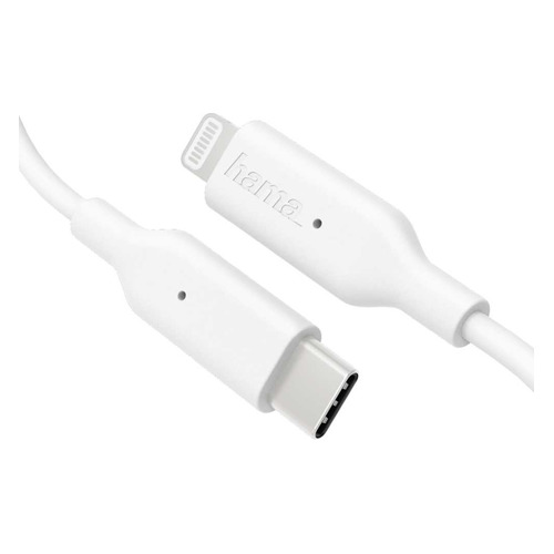Кабель HAMA Mfi, Lightning (m) - USB Type-C (m), 1м, MFI, 3A, белый [00183295]
