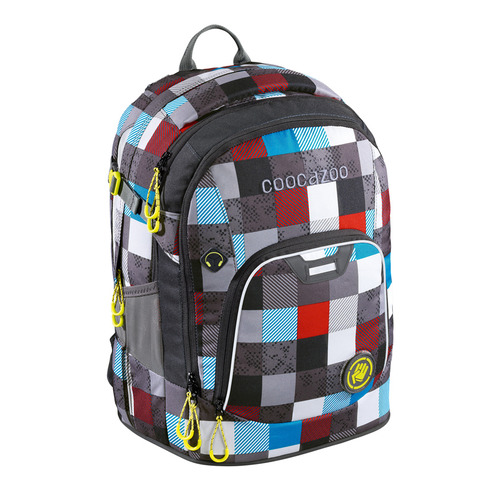 Рюкзак Coocazoo Ray Day 24L Checkmate Blue Red серый/бирюзовый