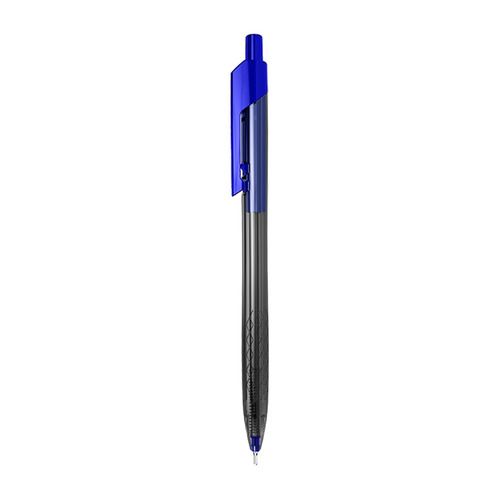 Ручка шариков. Deli Arrow EQ01330 прозрачный/синий d=0.7мм синие автоматическая 12 шт./кор