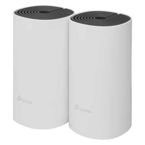 Бесшовный Mesh роутер TP-LINK Deco E4, AC1200, белый, 2 шт. в комплекте [deco e4(2-pack)]