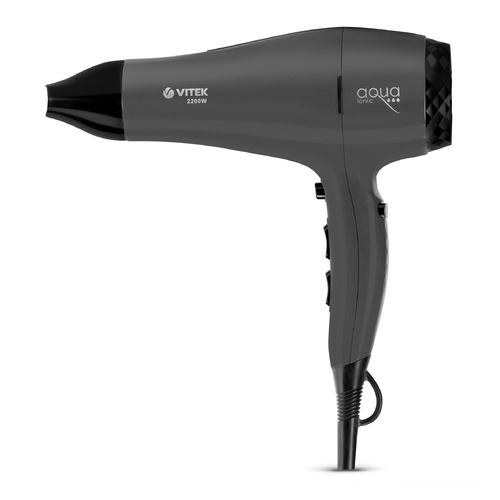 Фен Vitek VT-8229 MC, 2200Вт, графит и черный