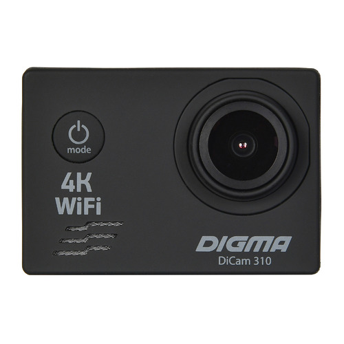 Экшн-камера Digma DiCam 310 4K, WiFi, черный [dc310]