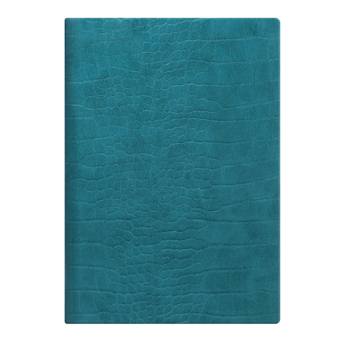 Ежедневник Letts Croc, A5, кремовые страницы, бирюзовый
