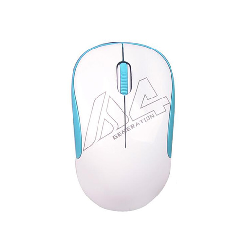 Мышь A4TECH V-Track G3-300N, оптическая, беспроводная, USB, белый и голубой [g3-300n (white+blue)]