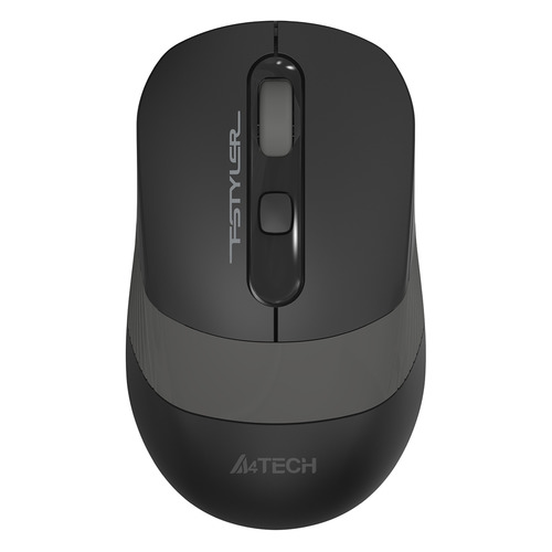 Мышь A4TECH Fstyler FG10, оптическая, беспроводная, USB, черный и серый [fg10 grey]