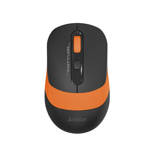 Мышь A4TECH Fstyler FG10, оптическая, беспроводная, USB, черный и оранжевый [fg10 orange]