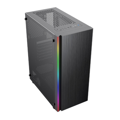 Корпус ATX Formula CL-3302B RGB, Midi-Tower, без БП, черный