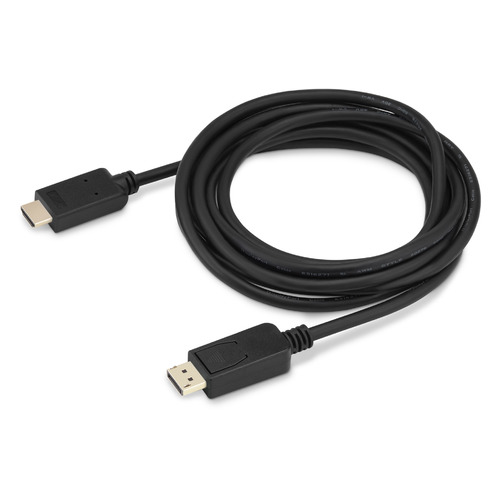 Кабель аудио-видео Buro v. 1.2, DisplayPort (m) - HDMI (m) , ver 1.2, ver 2.0, 3м, GOLD, черный [bhp dpp_hdmi-3]