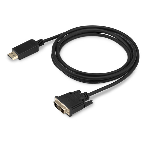 Кабель аудио-видео Buro 1.1v, DisplayPort (m) - DVI-D (Dual Link) (m) , 2м, GOLD, черный [bhp dpp_dvi-2]