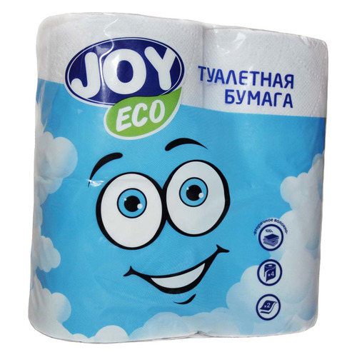 Бумага туалетная JOY eco, 2-х слойная, 4шт 12 шт./кор