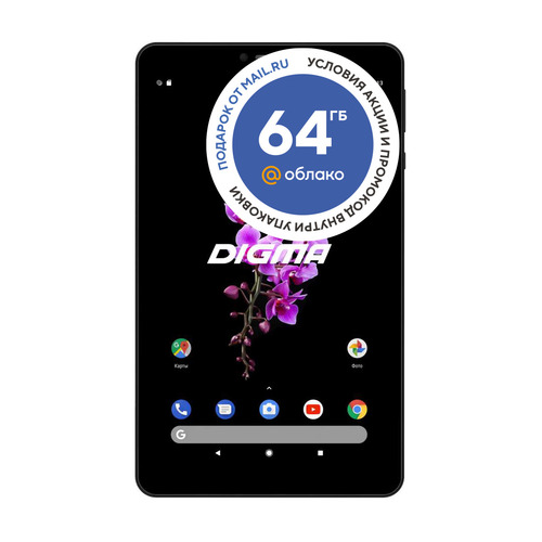 Планшет Digma CITI Octa 80, 4GB, 64GB, 3G, 4G, Android 9.0 черный [cs8218pl]