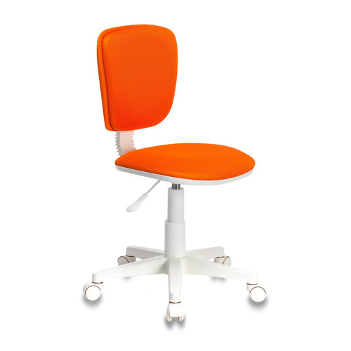 Кресло детское Бюрократ CH-W204NX, на колесиках, ткань, оранжевый [ch-w204nx/orange]